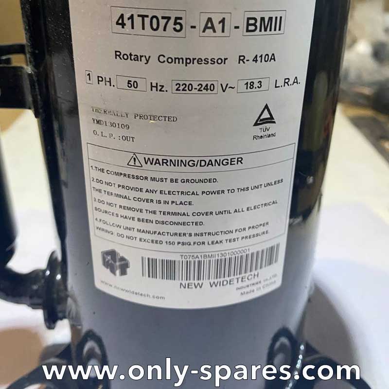 On-off compressor 41T075-A1-BMII for Zanussi ZACM-09 MP/N1 air conditioner