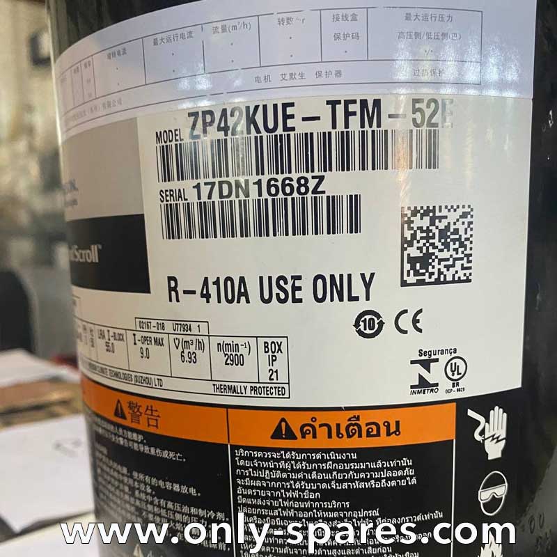 ZP42KUE-TFM-52E on-off compressor for Zanussi ZACO-36 H/ICE/FI/N1 air conditioner